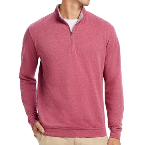 Peter Millar Other - Peter Millar Crown Comfort Quarter Zip Pullover In Cape Red Size Medium MS23K49